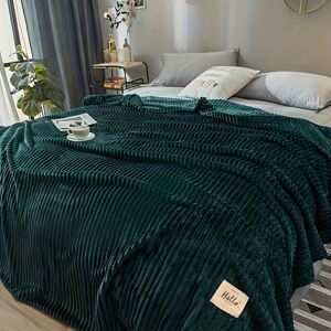 Temu 1pc Flannel Throw Blanket, Solid Color And Multi-color Available, Warm Cozy Soft Blanket For Couch Bed Sofa Car Office Camping Travelling Grey 200cm*230cm