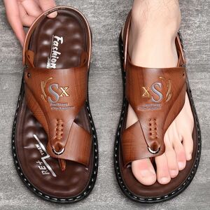 Temu Men's Trendy Outdoor Flip Flops, Casual Sandals With Assorted Colors Grey 12