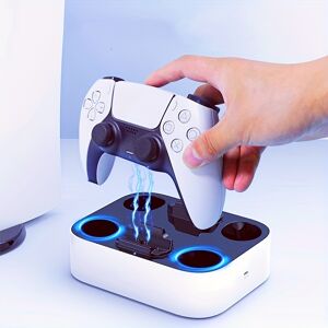 Temu Fast Charging Dock Charger Station With Safety Chip Protection & Led Indicator For Ps5 Controller White