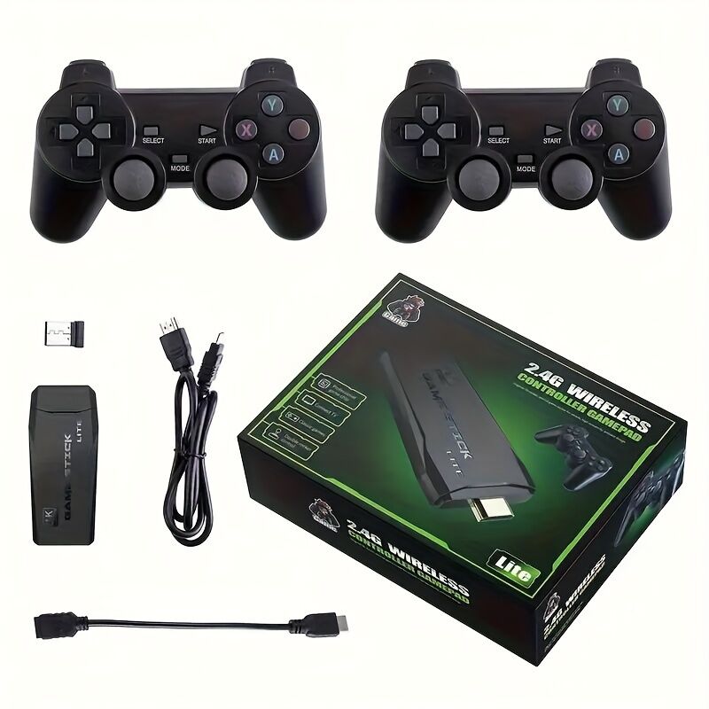 Temu Game Console Hd Tv Compatible Output 2.4g Wireless Controller Tv Game Console Multiple Classic Games For Fun, Suitable For Gift New Year Gift Birthday Gift