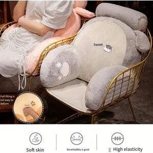 Temu 1pc Creative Headboard Cushion Home Sofa Cushion Office Seat Cushion Doll Floor Pillow Doll Cushion Back Waist Pillow Reading Pillow For Bedroom Living Room Home Decor Gray 60cmX35cm