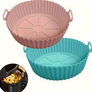 Temu Air Fryer Silicone Pot, Air Fryer Silicone Liners Round Food Safe Non Stick Air Fryer Basket Accessories, For Restaurant And Commercial Use Red