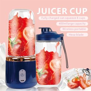 Temu Juicer Optional Double Cup Portable Charging Small Sports Juice Cup (with Safety Lock) Student Home Multi-function Juicer Juicer Cup Blue Single Cup