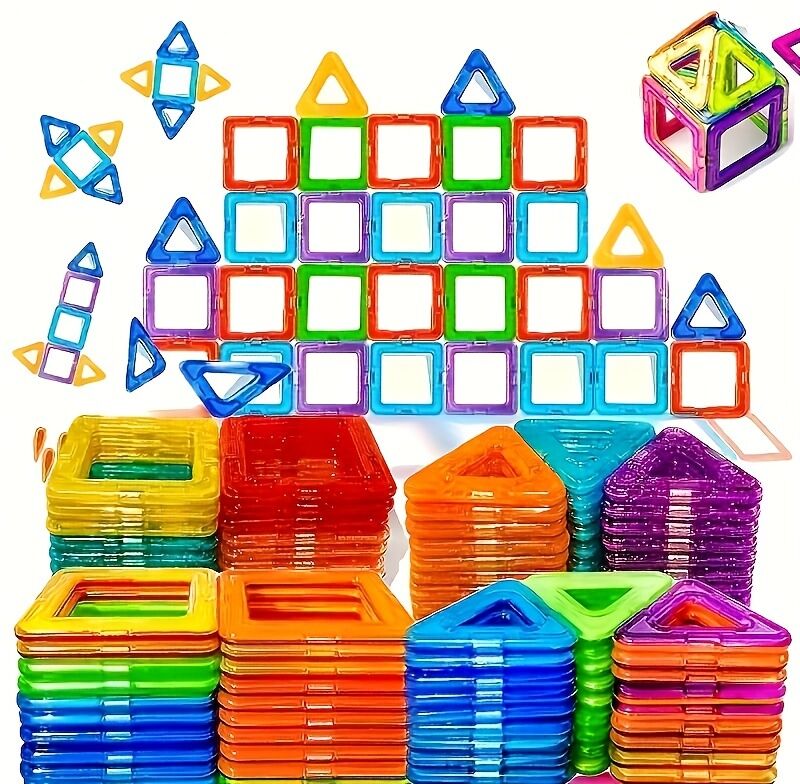 Temu Magnetic Building Blocks Big Size And Mini Size Diy Magnets Toys For Kids Designer Construction Set Gifts For Children Toys Halloween Gifts, Halloween/thanksgiving Day/christmas Gift