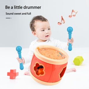 Temu 9-month Baby's Fun Musical Journey: Multifunctional Hand Clapping Drum For 0-3 Year Olds! Toys For Children Gift Red