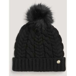 Fiorelli Lauren Women's Black Cable Knit Bobble Hat Black female