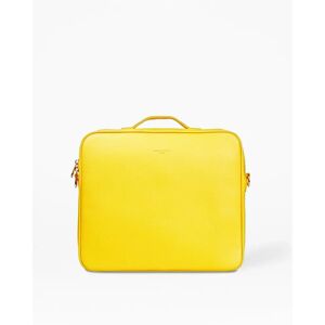 Yellow Vegan Leather Luca Laptop Bag Women's Bag Perfect For Laptops And Other Essentials Fenella Smith Unisex