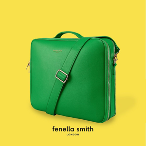 Green Vegan Leather Luca Laptop Bag A Bag Perfect For Laptops And Other Essentials Fenella Smith Female