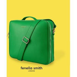 Green Vegan Leather Luca Laptop Bag A Bag Perfect For Laptops And Other Essentials Fenella Smith Female