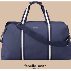 Navy Blue Holdall Weekend Bag Travel Bag With A Detachable Sling Strap Fenella Smith Unisex