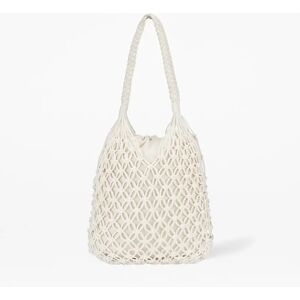 Luna Cream Isla Netted Bag Women's London Style Bag Perfect Everyday Shopping Bag Fenella Smith Female