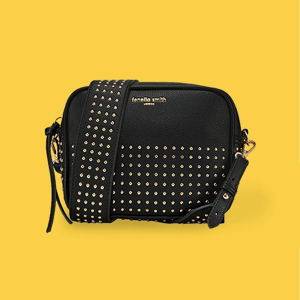 Black Studded Lulu Crossbody Recycled Bag Women's Vegan Leather Bag Fenella Smith Unisex