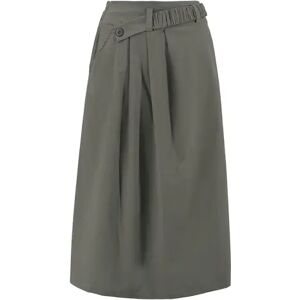 Cubic Asymmetric Elasticated Belt Midi Skirt Green S female