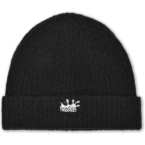 Ribbed Knit Splash CUBIC Beanie Black UN female