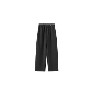 Cubic Wide Leg Casual Tailored Pants Black S female