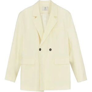 Cubic Double Breasted Beige Blazer Beige S female