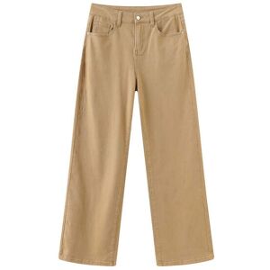 Cubic High Waisted Wide Leg Jeans Khaki S female