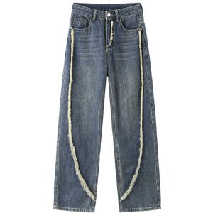 Cubic Straight Leg Distressed Detailed Jeans Blue L female