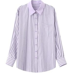 Cubic Long Pinstripe Shirt Thistle S female