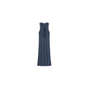 Cubic High Slit Striped Knit Sleeveless Dress Blue UN female