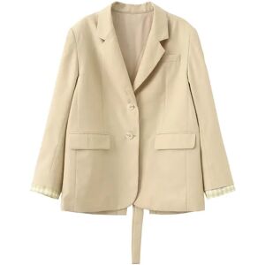 Cubic Single breasted blazer Khaki S female