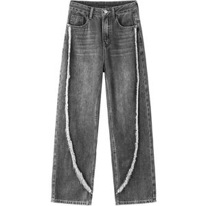 Cubic Straight Leg Distressed Detailed Jeans Gray L female