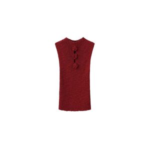 Cubic Flower 3D Sleeveless Knit Top Red UN female