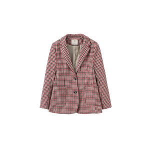 Cubic Plaid Thick Classic Blazer Red S female