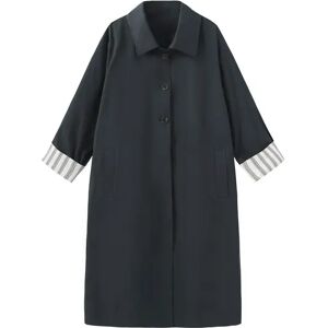 Cubic Macintosh Trench Coat with Striped Lining Navy S female