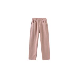 Cubic High Waisted Boyfriend Jeans Pink L female