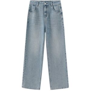 Cubic High Waisted Boyfriend Jeans Steel Blue L female