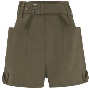 Cubic High Rise Safari Shorts DarkOliveGreen S female