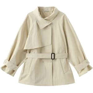 Cubic Short Length Belted Trench Coat Beige UN female