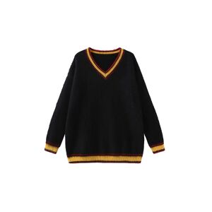 Cubic Knitted V-Neck Pullover Black UN female