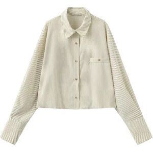 Cubic Short Light Striped Shirt Beige UN female