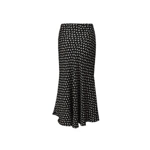 Cubic Black Printed Flowy Midi Skirt Black S female