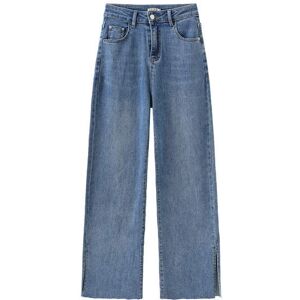 Cubic Dark Front Slit Jeans Steel Blue M female