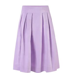 Cubic High Waist Pleated Round Cotton Skirt Thistle XS female