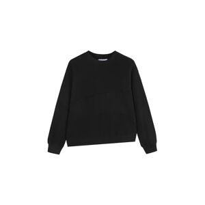 Cubic Asymmetric Hem Short Jersey Sweatshirt Black M female