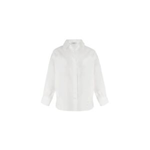 Cubic Back Pleated Short Shirt White UN female