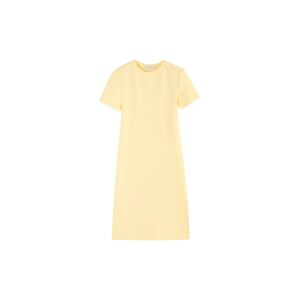 Cubic Back Cut Out Jersey Dress Yellow M female