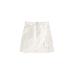 Cubic Beige A-line Cotton Mini Skirt  S female