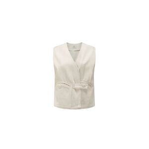 Cubic Cropped Double Breasted Waistcoat Beige UN female