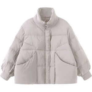 Cubic A-line Short Puffer Jacket Gray UN female