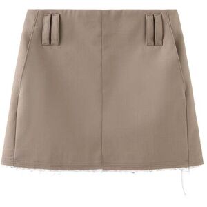 Cubic High Waisted Mini Skirt Tan M female