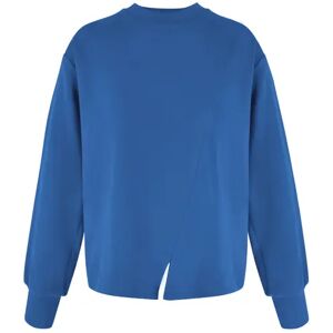 Cubic Crew Neck Asymmetric Layered Pullover Blue UN female