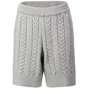 Cubic Fishbone Knit Shorts Gray S female