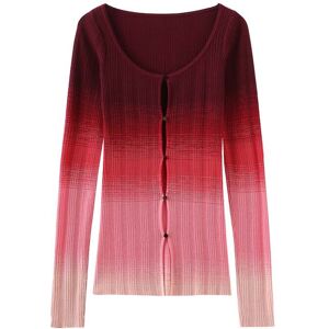 Cubic Gradient Coloured Thin Cardigan Red M female