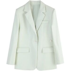 Cubic Classic Single Breasted Blazer Light Green S female