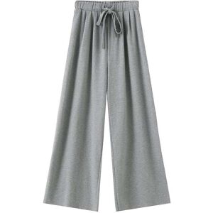 Cubic Wide Leg Casual Pants Gray UN female